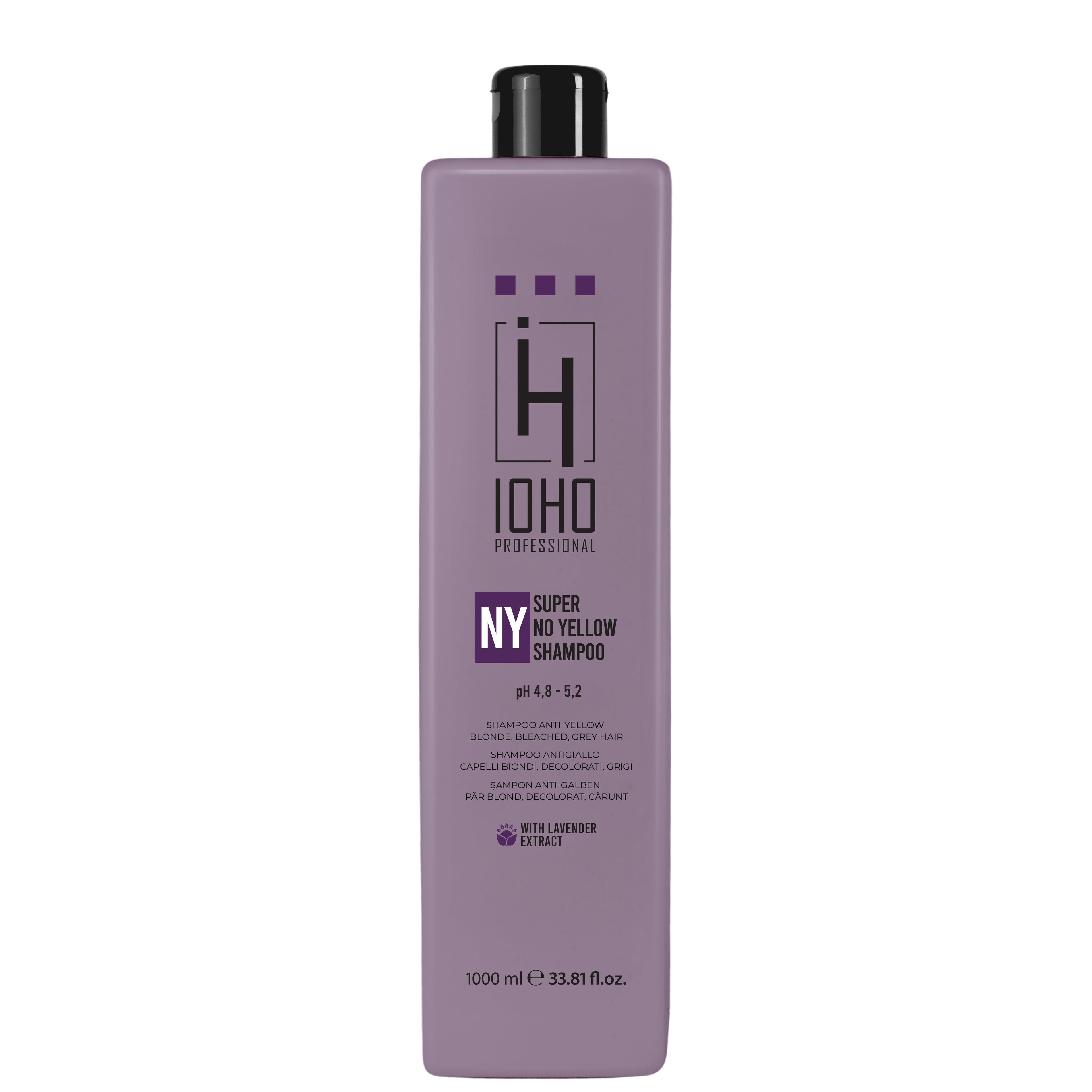 Sampon de par Anti-Galben - Super No Yellow Shampoo pH 4.8-5.2 1000ml - Ioho Professional - HNIcosmetice.ro