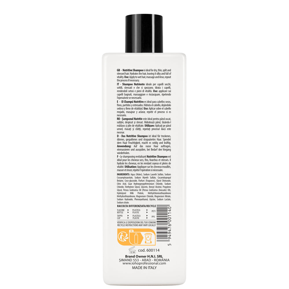 Sampon Nutritiv pentru Par Uscat - Absolut Nourishing Shampoo 500ml - Ioho Professional - HNIcosmetice.ro