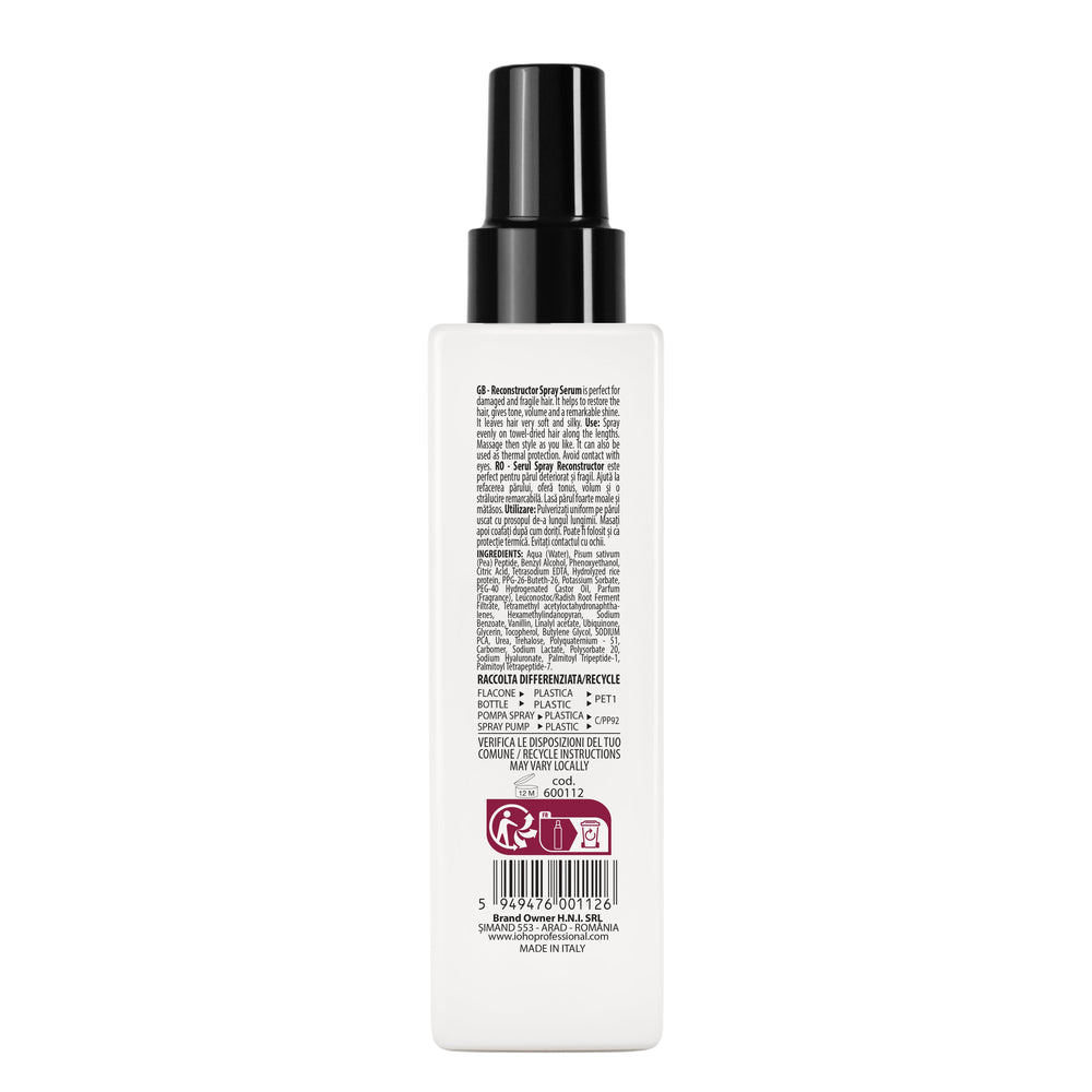 Spray Reconstructor de Umplere - Boostfill Reconstructor Filler Protect Spray pH 3.7-4.2 150ml - Ioho Professional - HNIcosmetice.ro