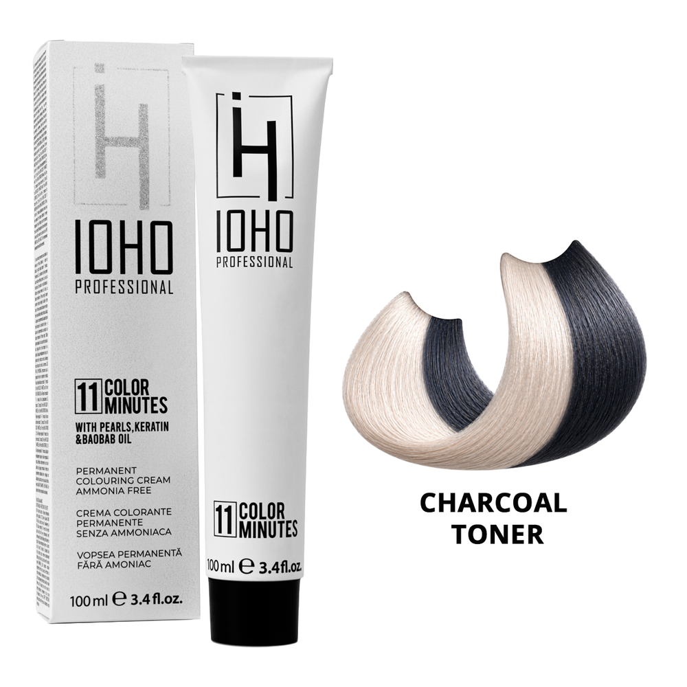 Permanent Color 11 Minutes Charcoal Toner Ammonia-Free - IOHO Professional