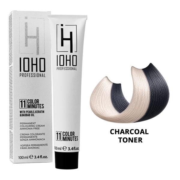 Permanent Color 11 Minutes Charcoal Toner Ammonia-Free - IOHO Professional