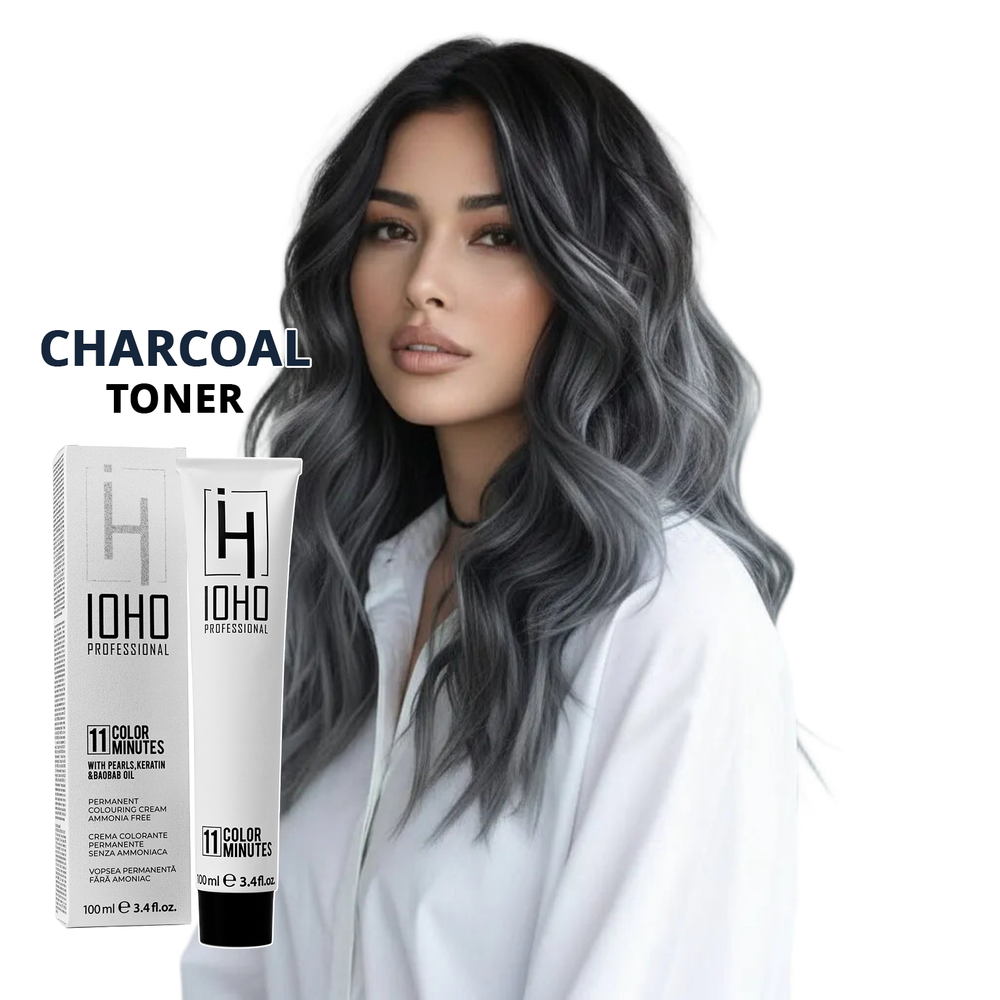 Permanent Color 11 Minutes Charcoal Toner Ammonia-Free - Ioho Professional