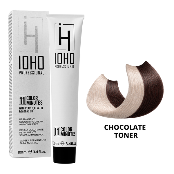 Permanent Color 11 Minutes Chocolate Toner Ammonia-Free - IOHO Professional