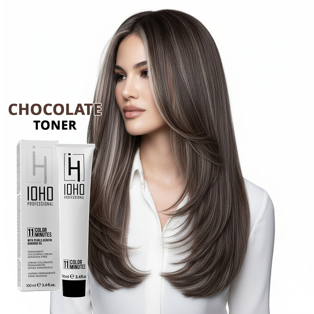 Permanent Color 11 Minutes Chocolate Toner Ammonia-Free - Ioho Professional