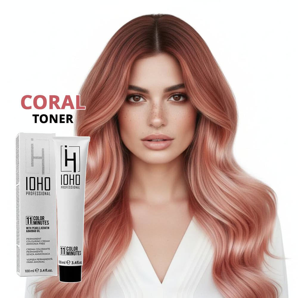 Permanent Color 11 Minutes Coral Toner Ammonia-Free - Ioho Professional