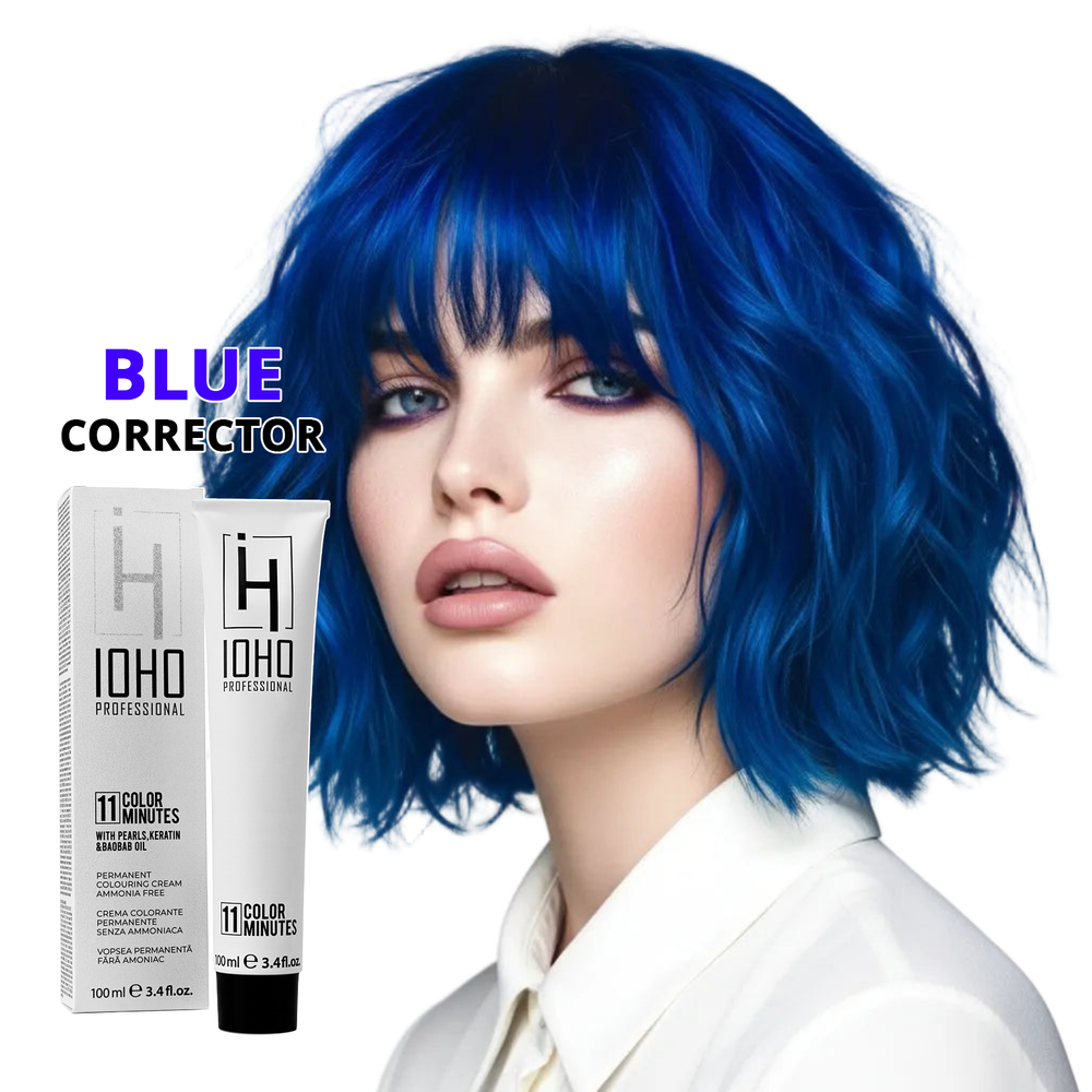 Permanent Color 11 Minutes Corrector Blue Ammonia-Free - Ioho Professional
