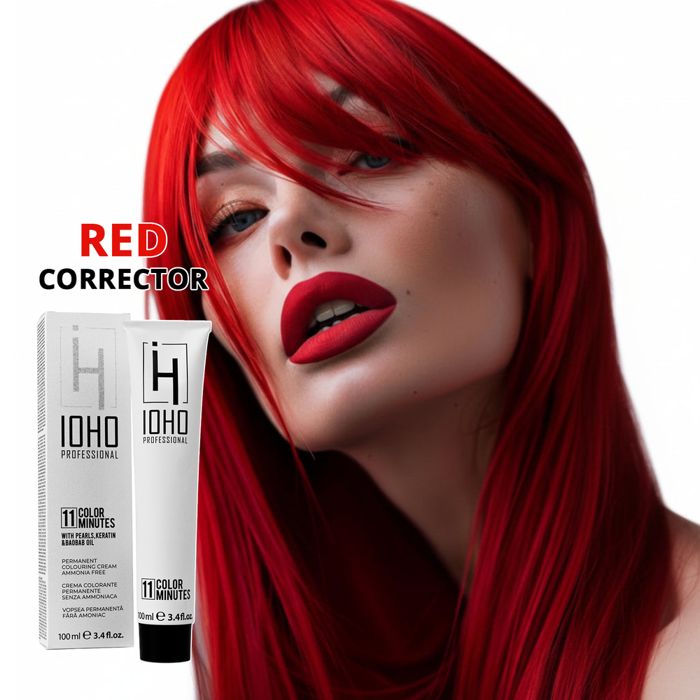 Permanent Color 11 Minutes Corrector Red Ammonia-Free - Ioho Professional