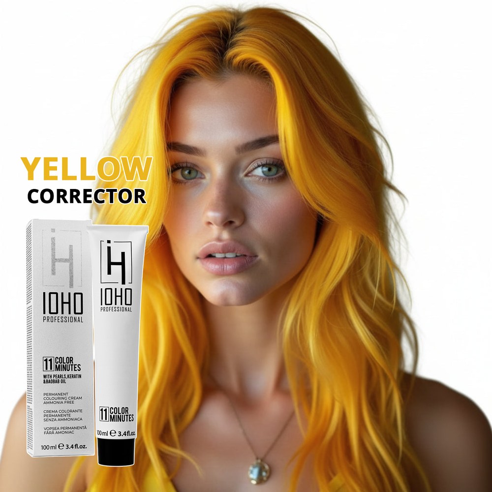 Permanent Color 11 Minutes Corrector Yellow Ammonia-Free - Ioho Professional