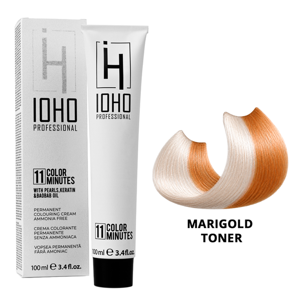 Permanent Color 11 Minutes Marigold Toner Ammonia-Free - IOHO Professional