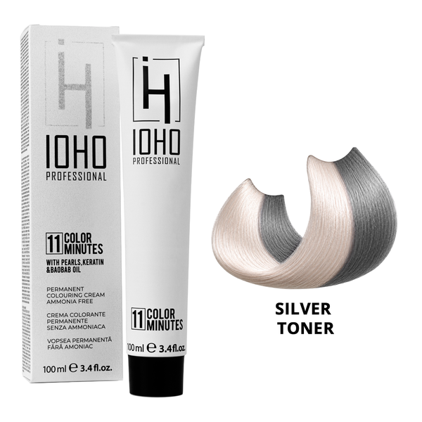 Permanent Color 11 Minutes Silver Toner Ammonia-Free - IOHO Professional