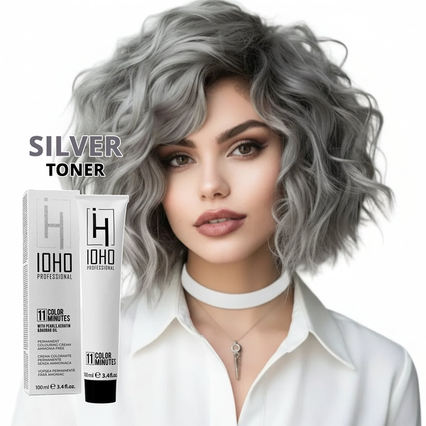 Permanent Color 11 Minutes Silver Toner Ammonia-Free - Ioho Professional