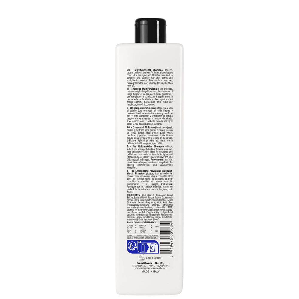 Sampon Multifunctional de Reparare pentru Par - Fiber Repair Clean & Protect Shampoo pH 4.3-4.8 1000ml - Ioho Professional - HNIcosmetice.ro