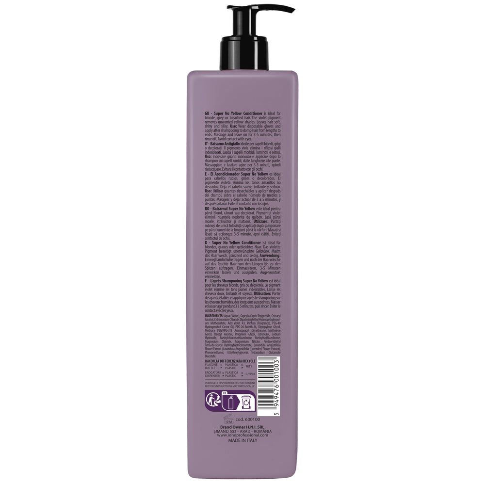 Balsam de par Anti-Galben - Super No Yellow Conditioner pH 3.3-3.7 1000ml - Ioho Professional - HNIcosmetice.ro
