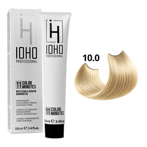 Permanent Color 11 Minutes 10.0 Very Light Blonde Extra Ammonia-Free - IOHO Professional
