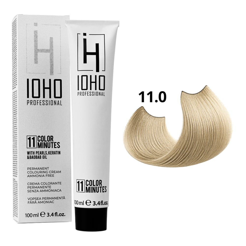 Permanent Color 11 Minutes 11.0 Platinum Blonde Super Light Ammonia-Free - IOHO Professional