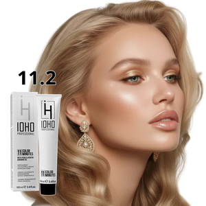 Permanent Color 11 Minutes 11.2 Platinum Blonde Super Light Violet Ammonia-Free - Ioho Professional