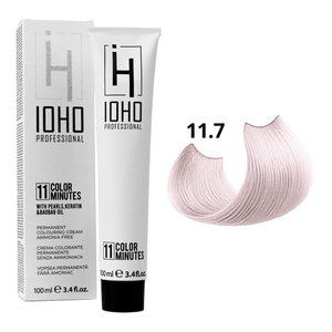 Permanent Color 11 Minutes 11.7 Platinum Blonde Iris Super Light Ammonia-Free  - IOHO Professional