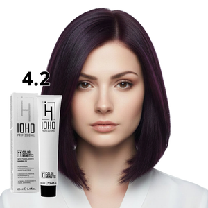 Permanent Color 11 Minutes 4.2 Chestnut Violet Ammonia-Free - Ioho Professional