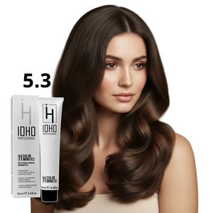 Permanent Color 11 Minutes 5.3 Light Golden Chestnut Ammonia-Free - Ioho Professional
