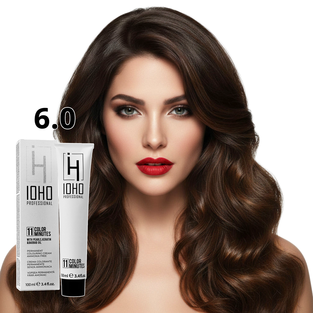 Permanent Color 11 Minutes 6.0 Dark Blonde Ammonia-Free - IOHO Professional