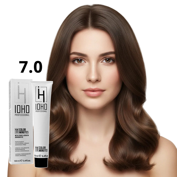 Permanent Color 11 Minutes 7.0 Blond Ammonia-Free - Ioho Professional
