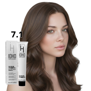 Permanent Color 11 Minutes 7.1 Gray Blonde Ammonia-Free - Ioho Professional