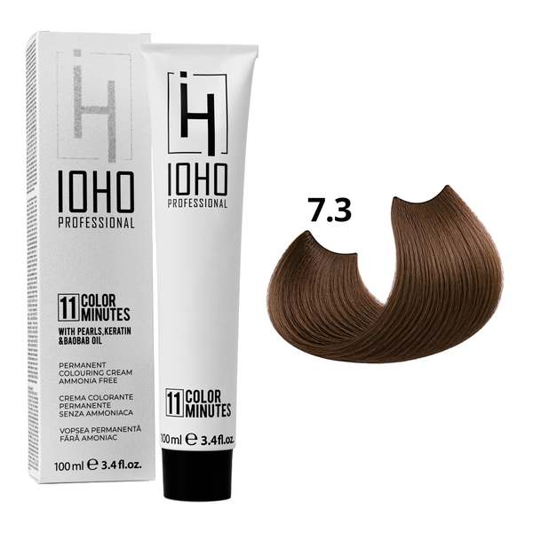 Permanent Color 11 Minutes 7.3 Golden Blonde Ammonia-Free - IOHO Professional