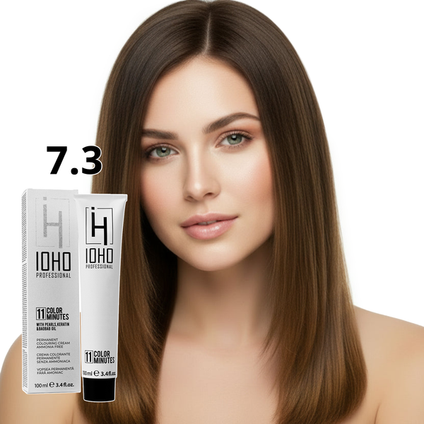 Permanent Color 11 Minutes 7.3 Golden Blonde Ammonia-Free - Ioho Professional