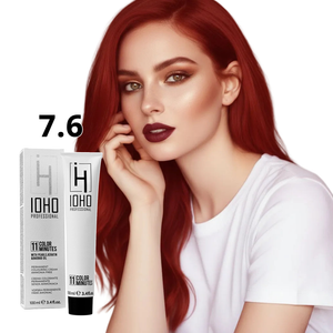 Permanent Color 11 Minutes 7.6 Blonde Medium Red Ammonia-Free - Ioho Professional
