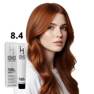 Permanent Color 11 Minutes 8.4 Light Copper Blonde Ammonia-Free - Ioho Professional
