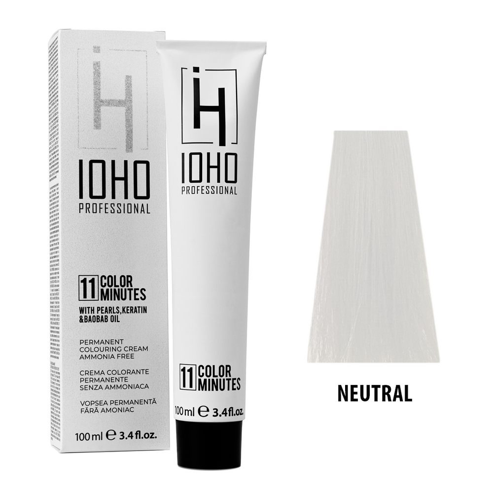 Vopsea de Par Corector Neutru Permanenta Fara Amoniac - Color 11 Minutes Corrector Neutral - Ioho Professional - HNIcosmetice.ro