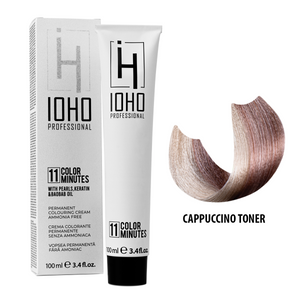 Vopsea de Par Toner Cappuccino Permanenta Fara Amoniac - Color 11 Minutes Cappuccino Toner - Ioho Professional - HNIcosmetice.ro